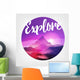 Purple Mountains Explore Wall Decal