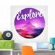Purple Mountains Explore Wall Decal