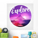 Purple Mountains Explore Wall Decal
