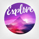 Purple Mountains Explore Wall Decal
