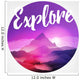Purple Mountains Explore Wall Decal
