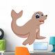 Illustration Baby Monk Seal Wall Decal