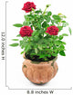Red Roses Pot Wall Decal