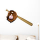 Baseball Bat Ball and Wall Decal