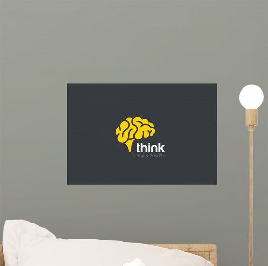 Brain Logo Silhouette Vector Wall Decal