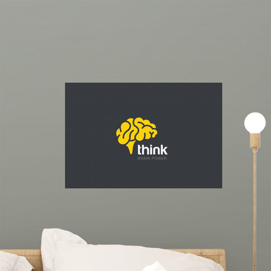 Brain Logo Silhouette Vector Wall Decal