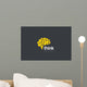 Brain Logo Silhouette Vector Wall Decal