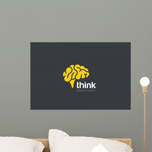 Brain Logo Silhouette Vector Wall Decal