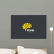 Brain Logo Silhouette Vector Wall Decal