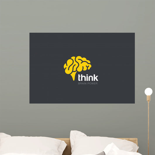 Brain Logo Silhouette Vector Wall Decal