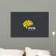 Brain Logo Silhouette Vector Wall Decal