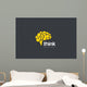 Brain Logo Silhouette Vector Wall Decal