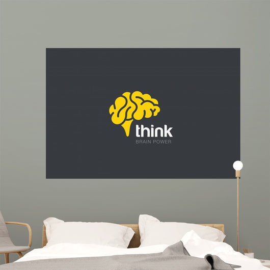 Brain Logo Silhouette Vector Wall Decal