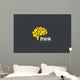 Brain Logo Silhouette Vector Wall Decal