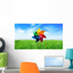 Colorful Pinwheels out Meadow Wall Decal Design 1