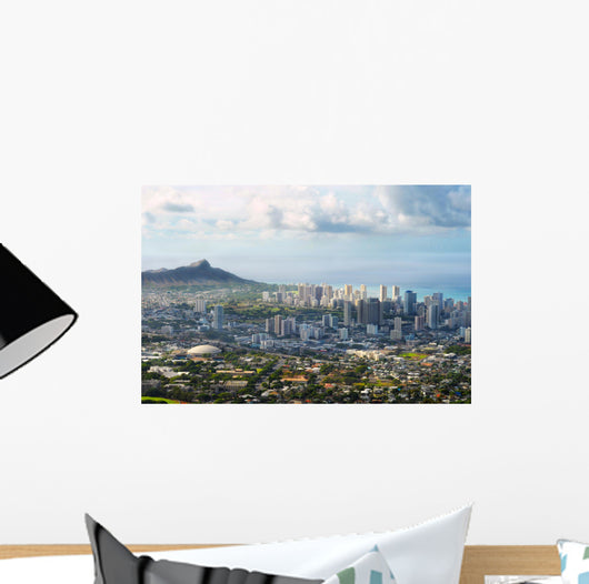 Dramatic Honolulu and Diamond-head Wall Decal