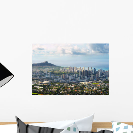 Dramatic Honolulu and Diamond-head Wall Decal