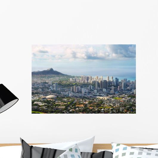 Dramatic Honolulu and Diamond-head Wall Decal