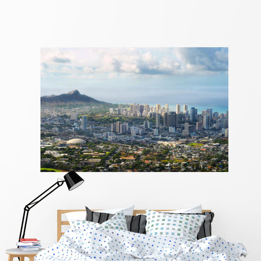 Dramatic Honolulu and Diamond-head Wall Decal