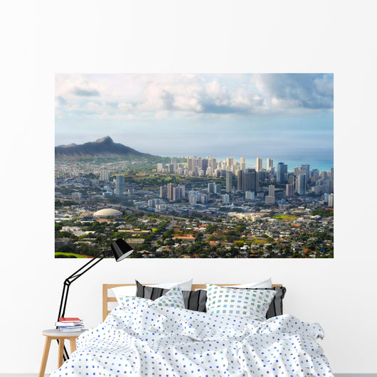 Dramatic Honolulu and Diamond-head Wall Decal