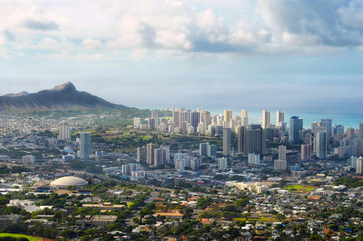 Dramatic Honolulu and Diamond-head Wall Decal