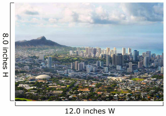 Dramatic Honolulu and Diamond-head Wall Decal