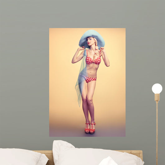 Sexy Swimsuit Pin-up Woman Wall Decal
