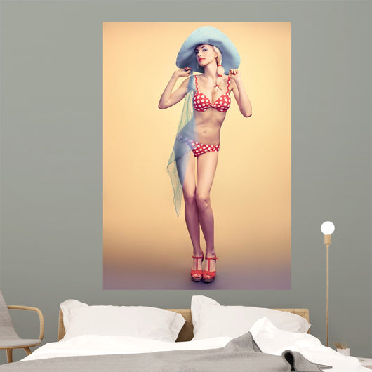 Sexy Swimsuit Pin-up Woman Wall Decal