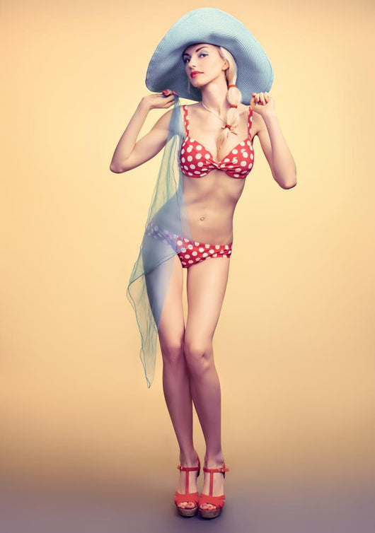 Sexy Swimsuit Pin-up Woman Wall Decal - WallMonkeys.com  Wallmonkeys