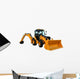 Yellow Construction Machine White Wall Decal