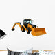 Yellow Construction Machine White Wall Decal