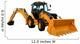 Yellow Construction Machine White Wall Decal