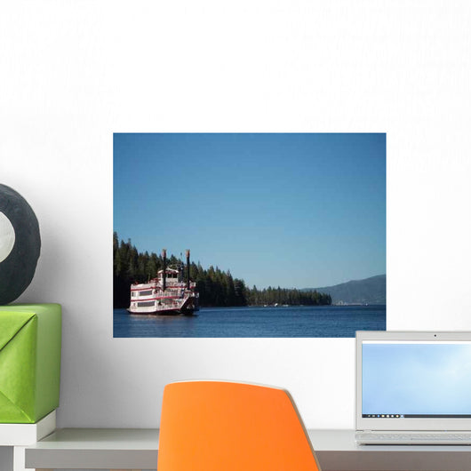 Wheel and Steam Boat Wall Decal