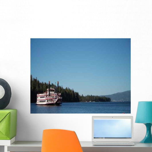 Wheel and Steam Boat Wall Decal