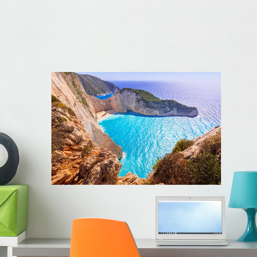 Beautiful Navagio Beach Shipwreck Wall Decal