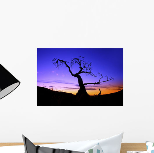 Silhouette Tree Sunset Wall Decal Design 2
