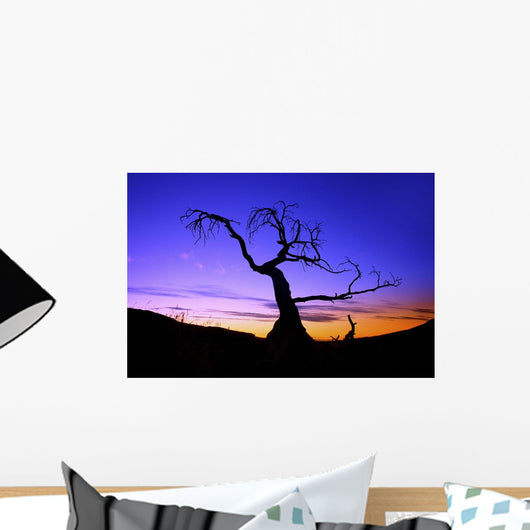 Silhouette Tree Sunset Wall Decal Design 2