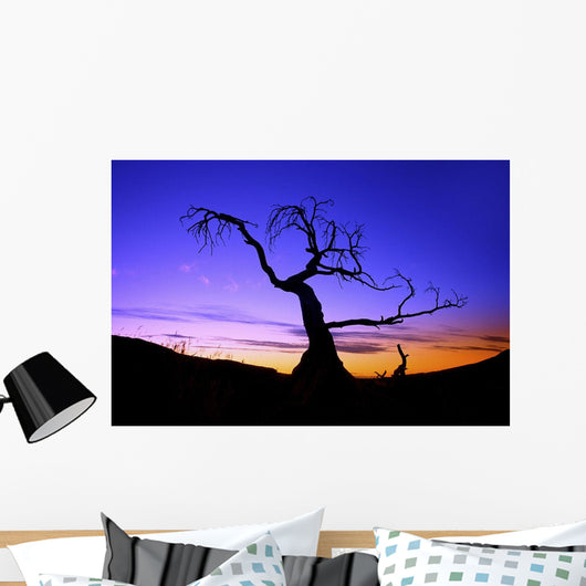 Silhouette Tree Sunset Wall Decal Design 2