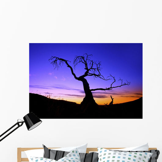 Silhouette Tree Sunset Wall Decal Design 2