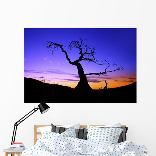Silhouette Tree Sunset Wall Decal Design 2