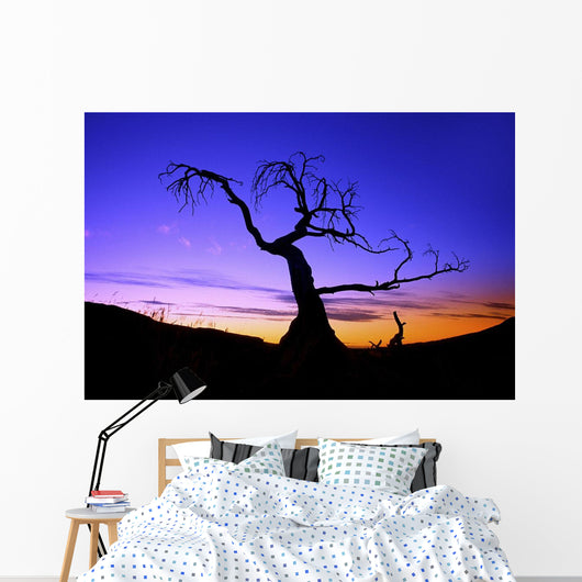 Silhouette Tree Sunset Wall Decal Design 2