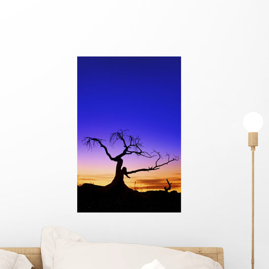 Silhouette Tree Sunset Wall Decal Design 1