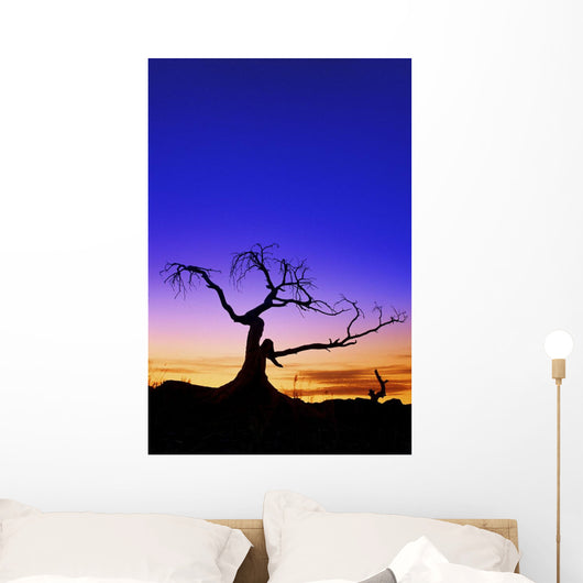 Silhouette Tree Sunset Wall Decal Design 1