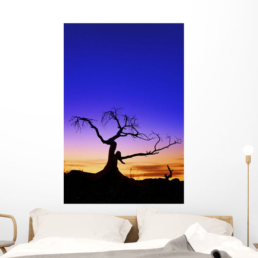 Silhouette Tree Sunset Wall Decal Design 1