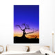 Silhouette Tree Sunset Wall Decal Design 1