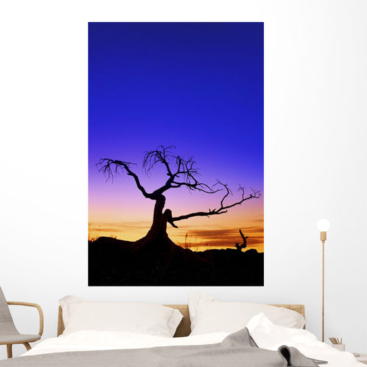 Silhouette Tree Sunset Wall Decal Design 1