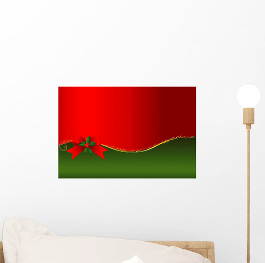 Christmas Frame with Ribbon Wall Decal