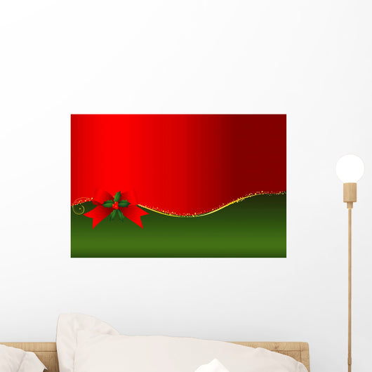 Christmas Frame with Ribbon Wall Decal