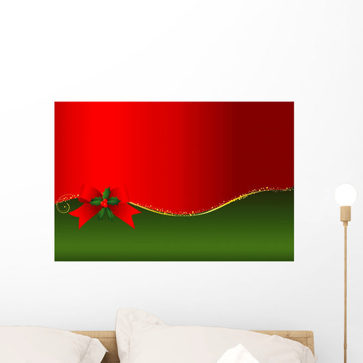 Christmas Frame with Ribbon Wall Decal