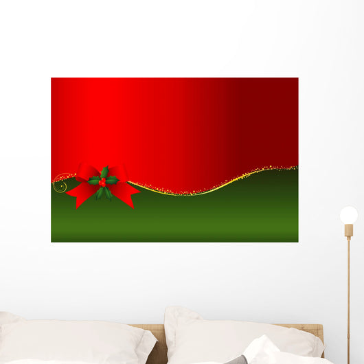 Christmas Frame with Ribbon Wall Decal